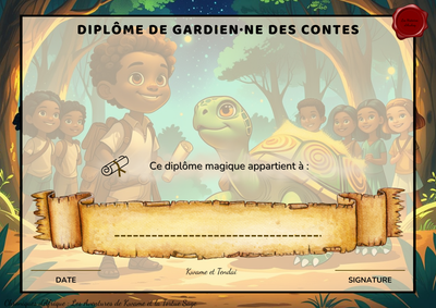 Diplôme Gardien des Contes (PDF gratuit à imprimer)