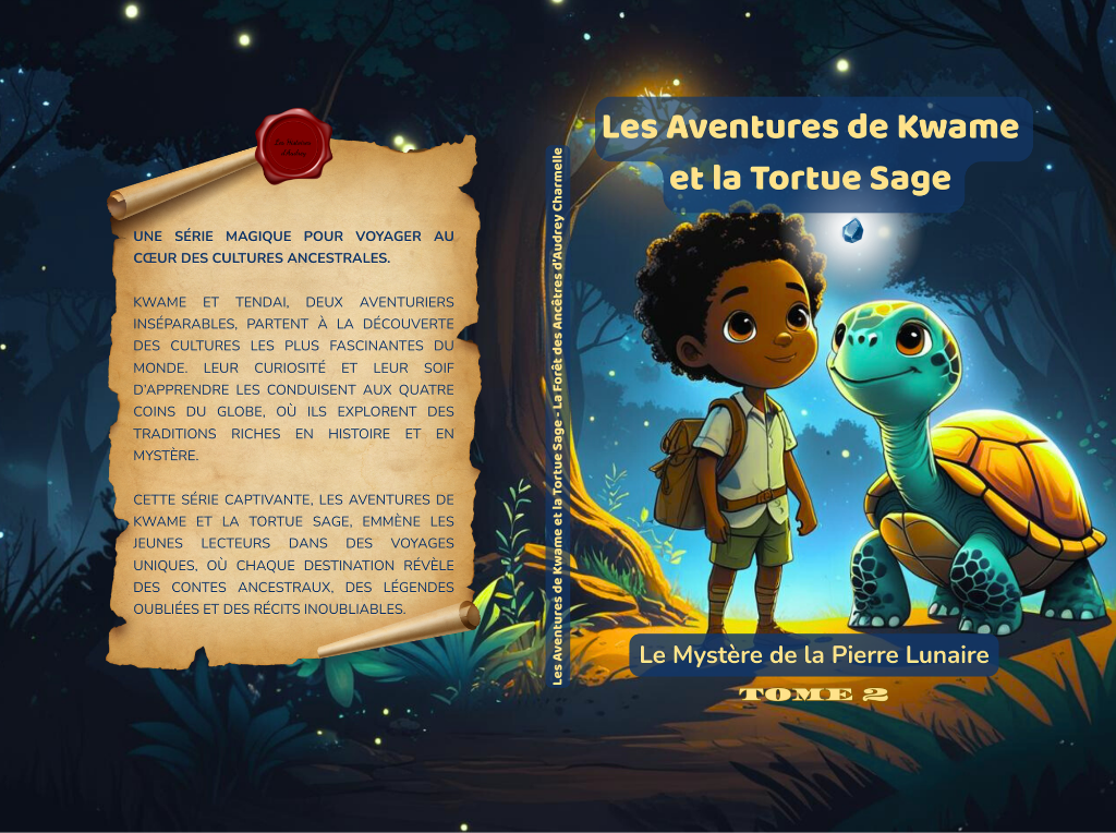 (Bientôt disponible) Les Aventures de Kwame et la Tortue Sage – Le Mystère de la Pierre Lunaire (Tome 2 - Édition 2026)